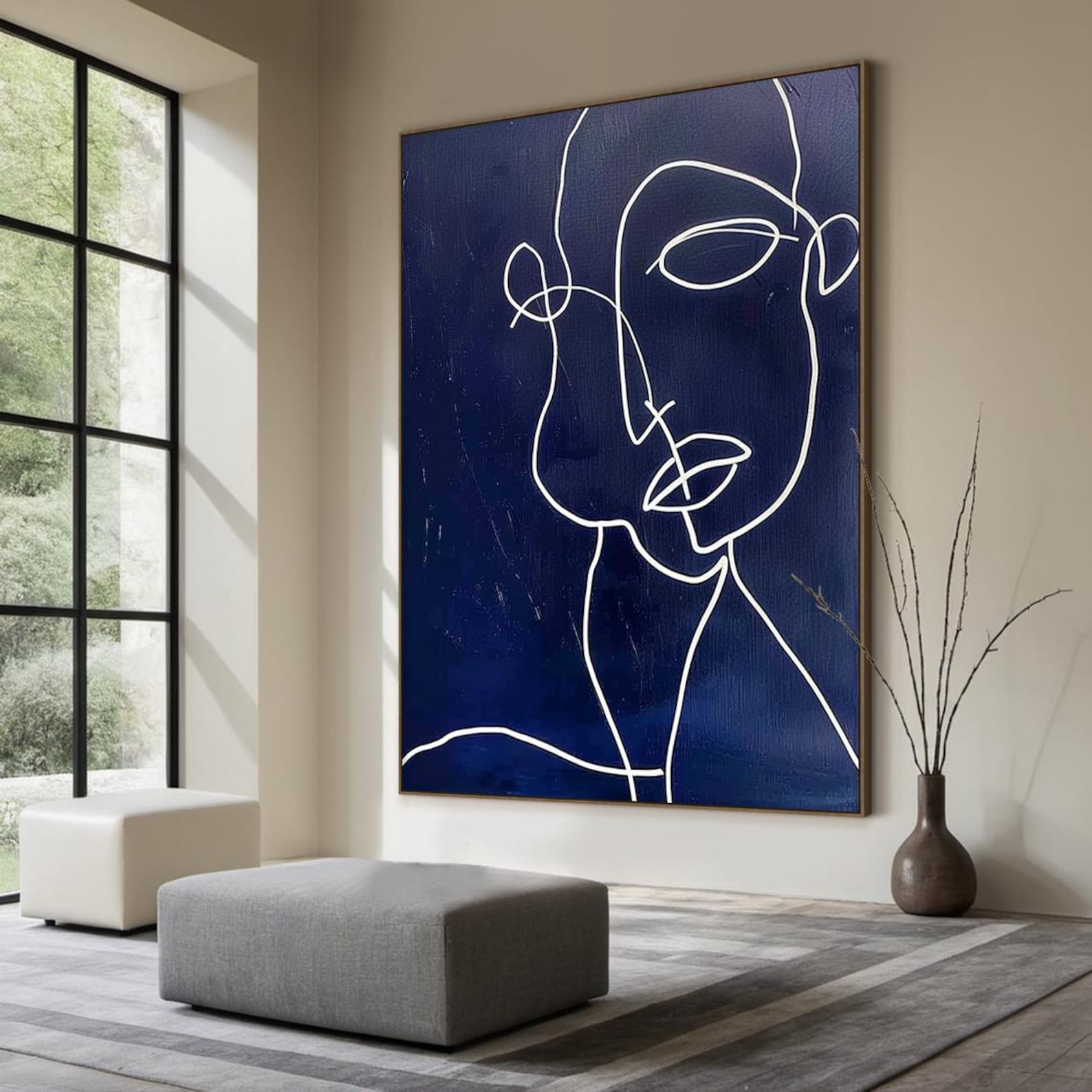 Blue Portrait Abstract