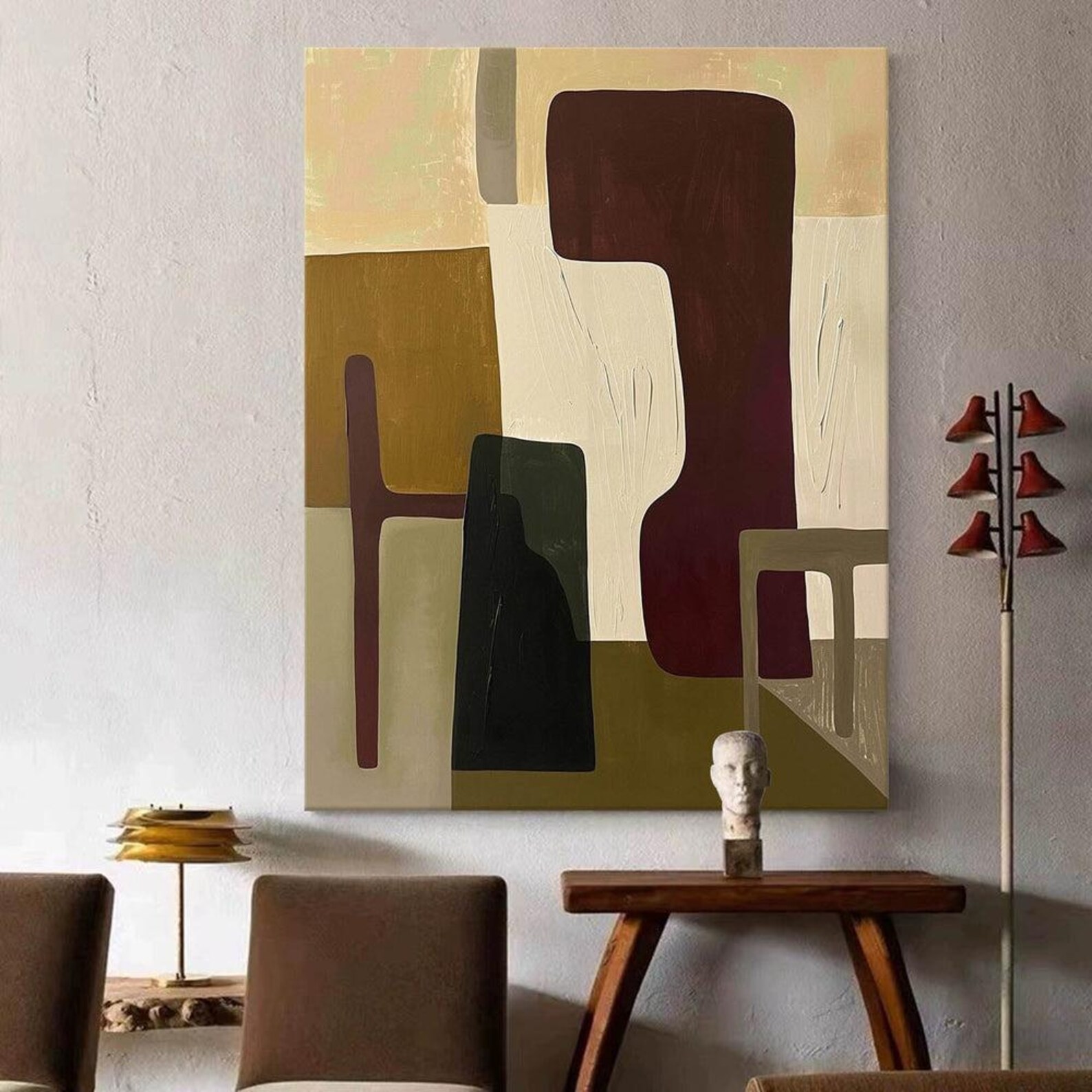 Light Brown Abstract Painting
