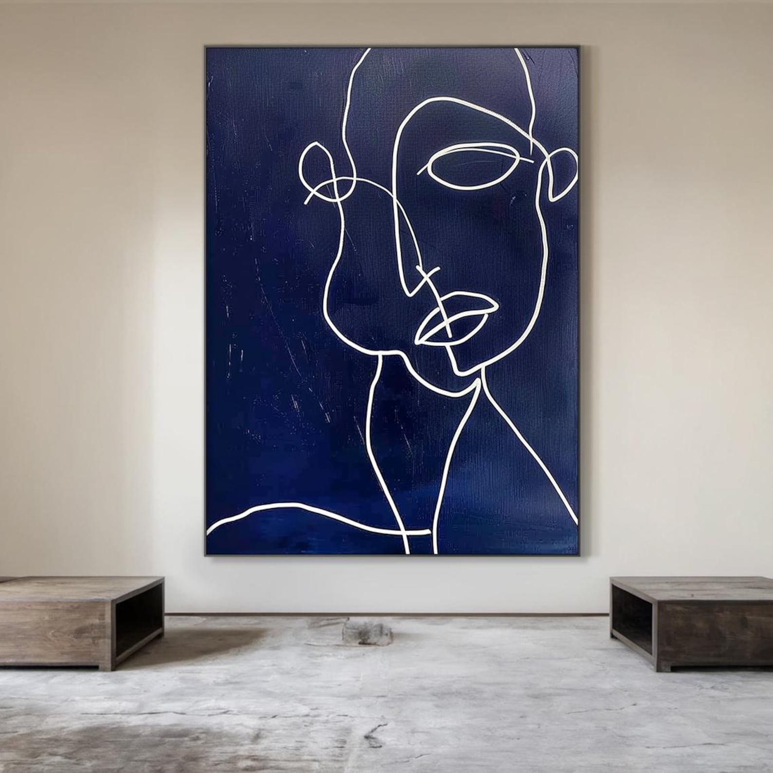 Blue Portrait Abstract