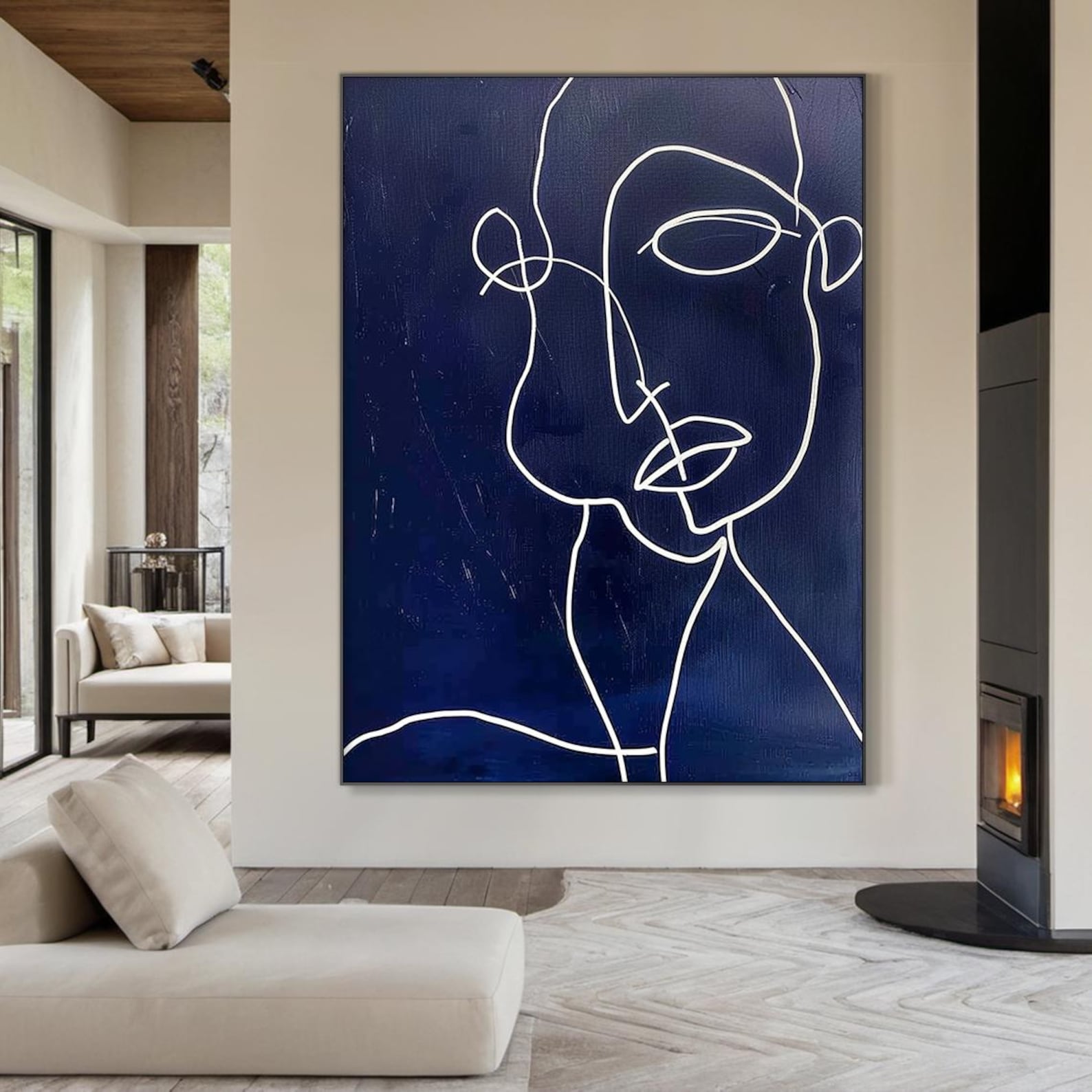 Blue Portrait Abstract