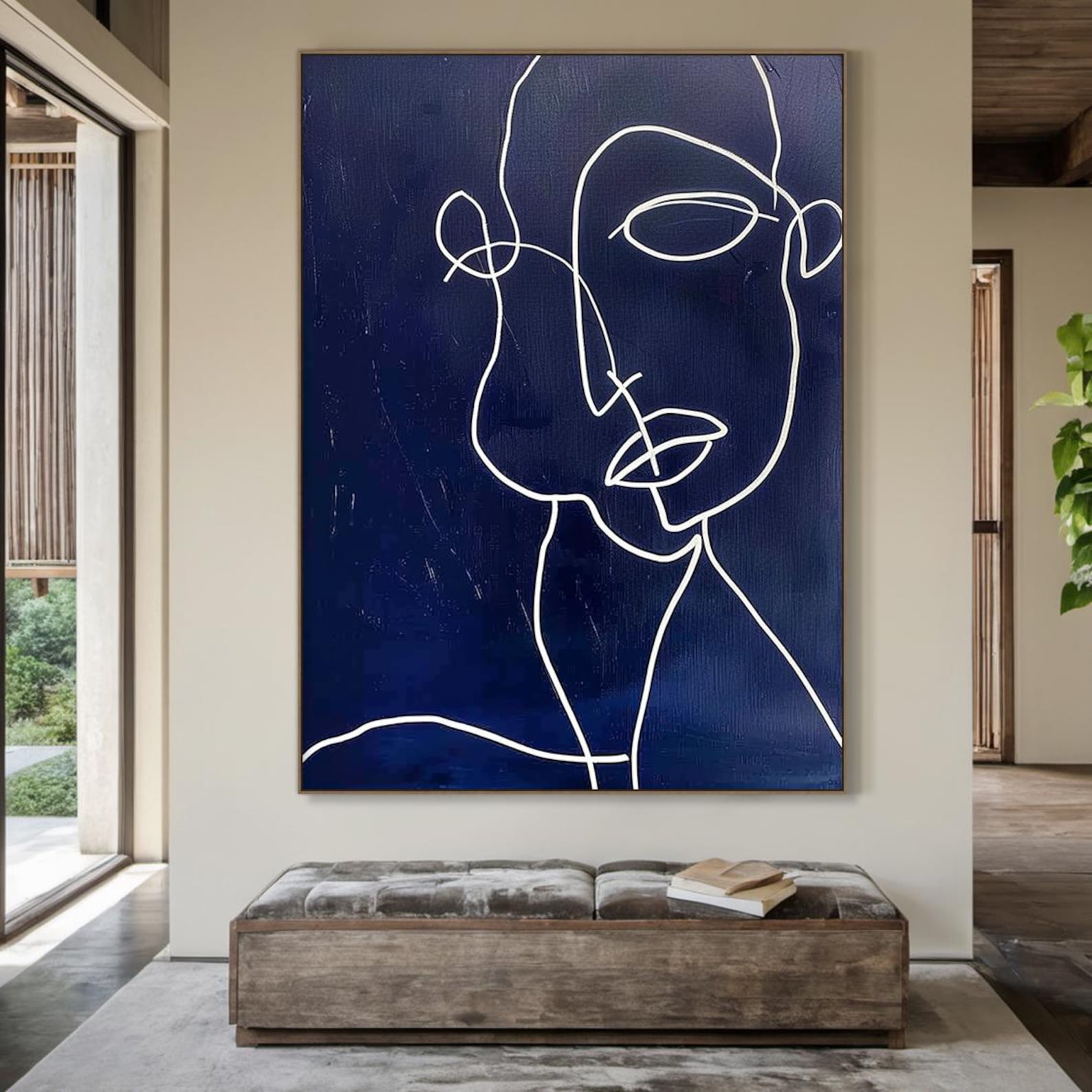 Blue Portrait Abstract