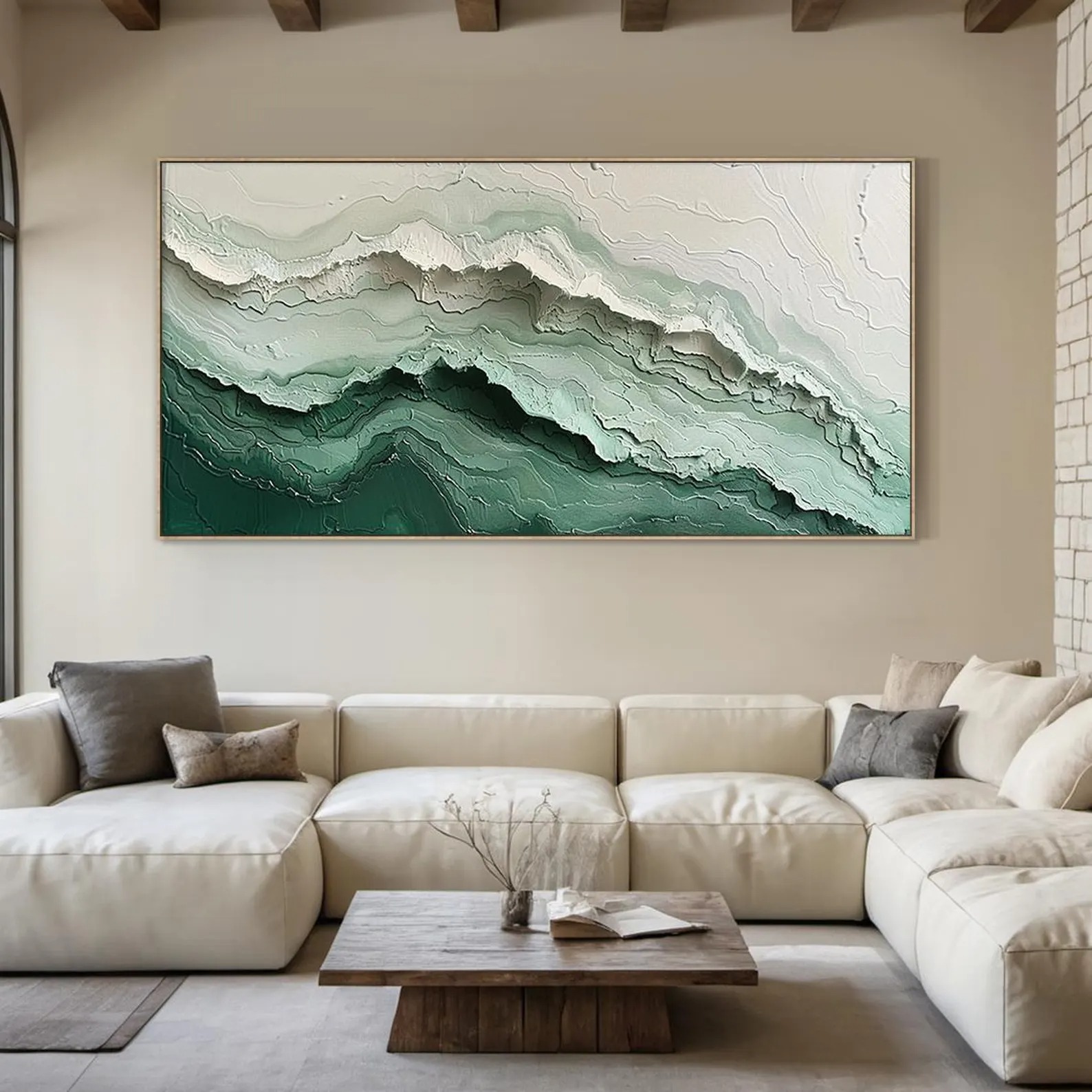 Abstract Ocean Layers – Textured Seascape Canvas Art
