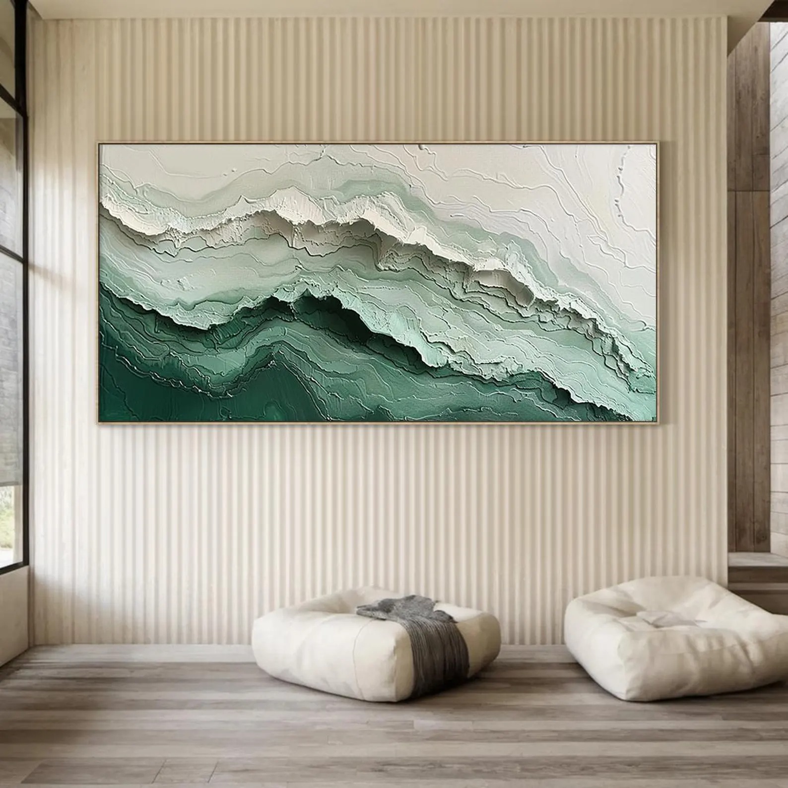 Abstract Ocean Layers – Textured Seascape Canvas Art