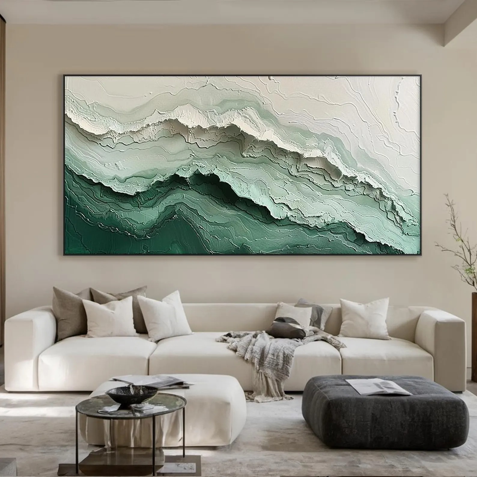 Abstract Ocean Layers – Textured Seascape Canvas Art