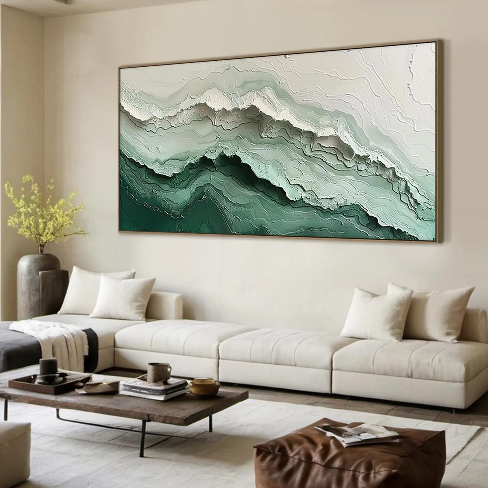 Abstract Ocean Layers – Textured Seascape Canvas Art