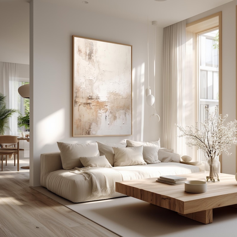 Where Layers Settle – Wabi-Sabi Textured Abstract Wall Art