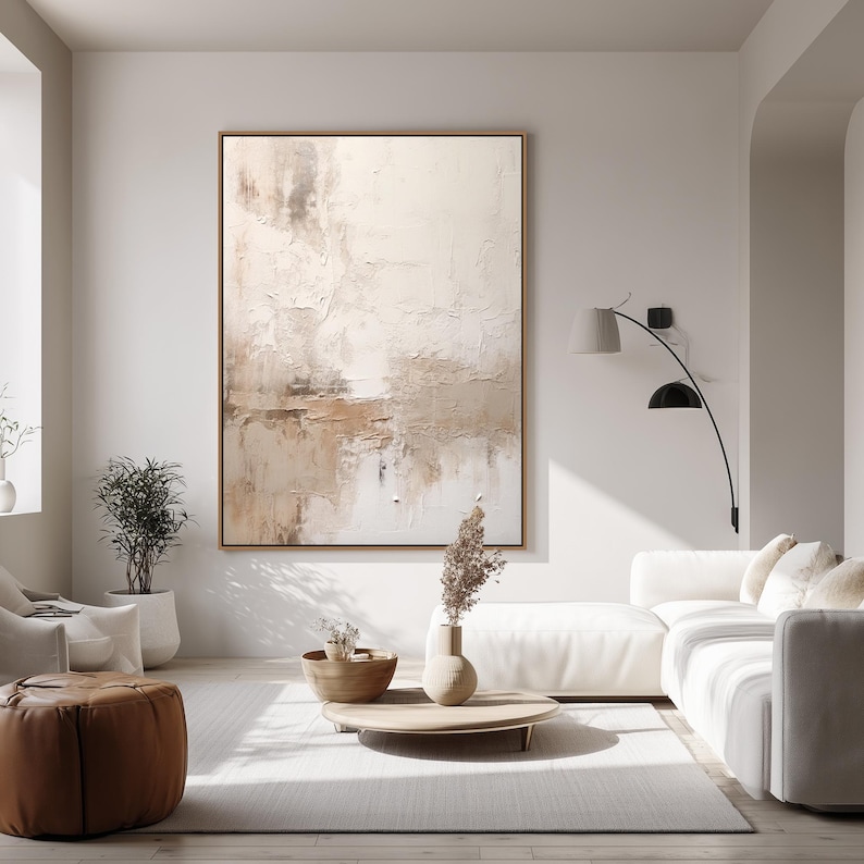 Where Layers Settle – Wabi-Sabi Textured Abstract Wall Art