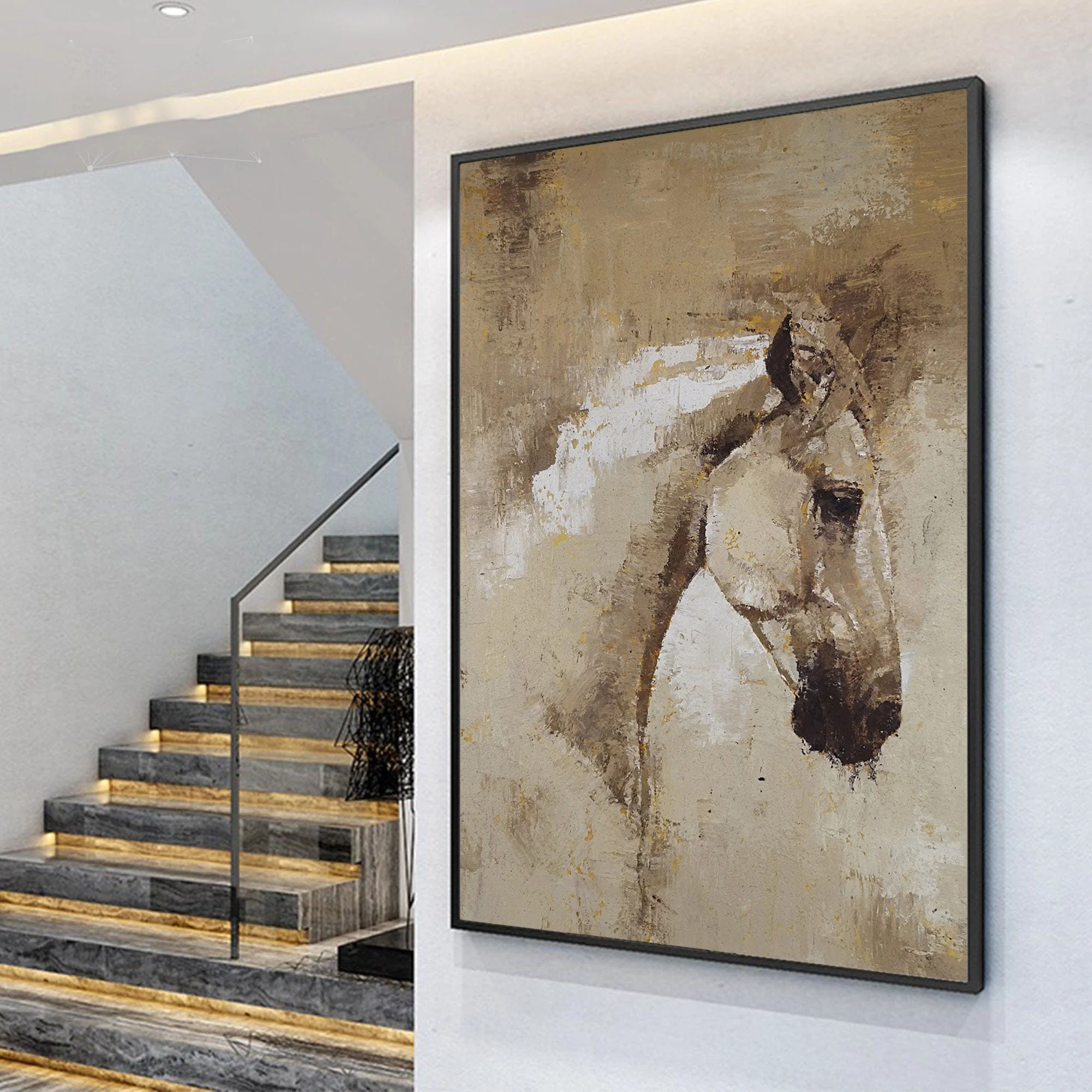 Noble Steed – Abstract Horse Head Canvas Art