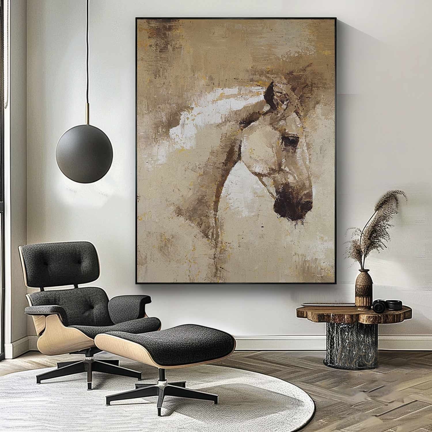 Noble Steed – Abstract Horse Head Canvas Art