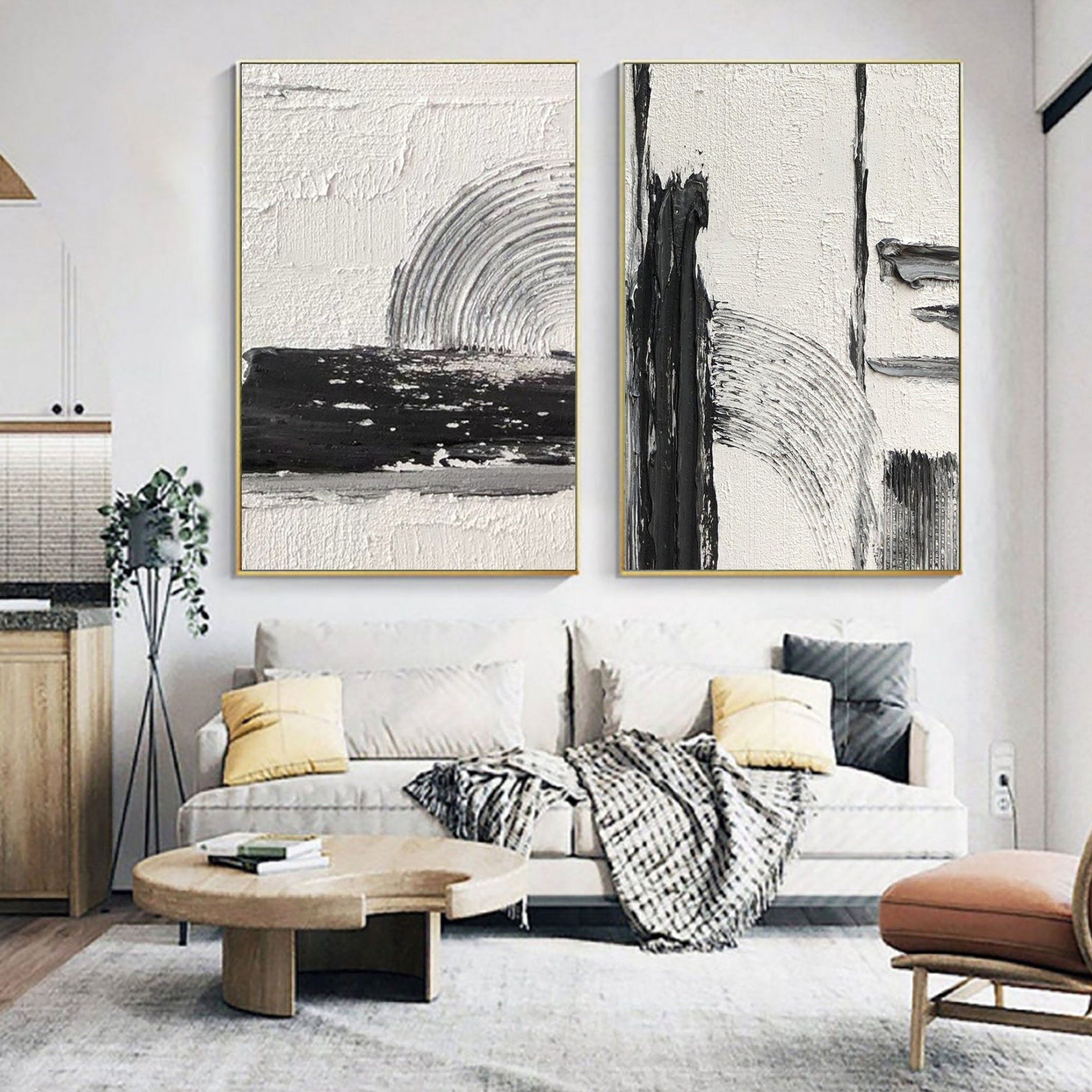 Set Of 2 Abstract Painting #GW001