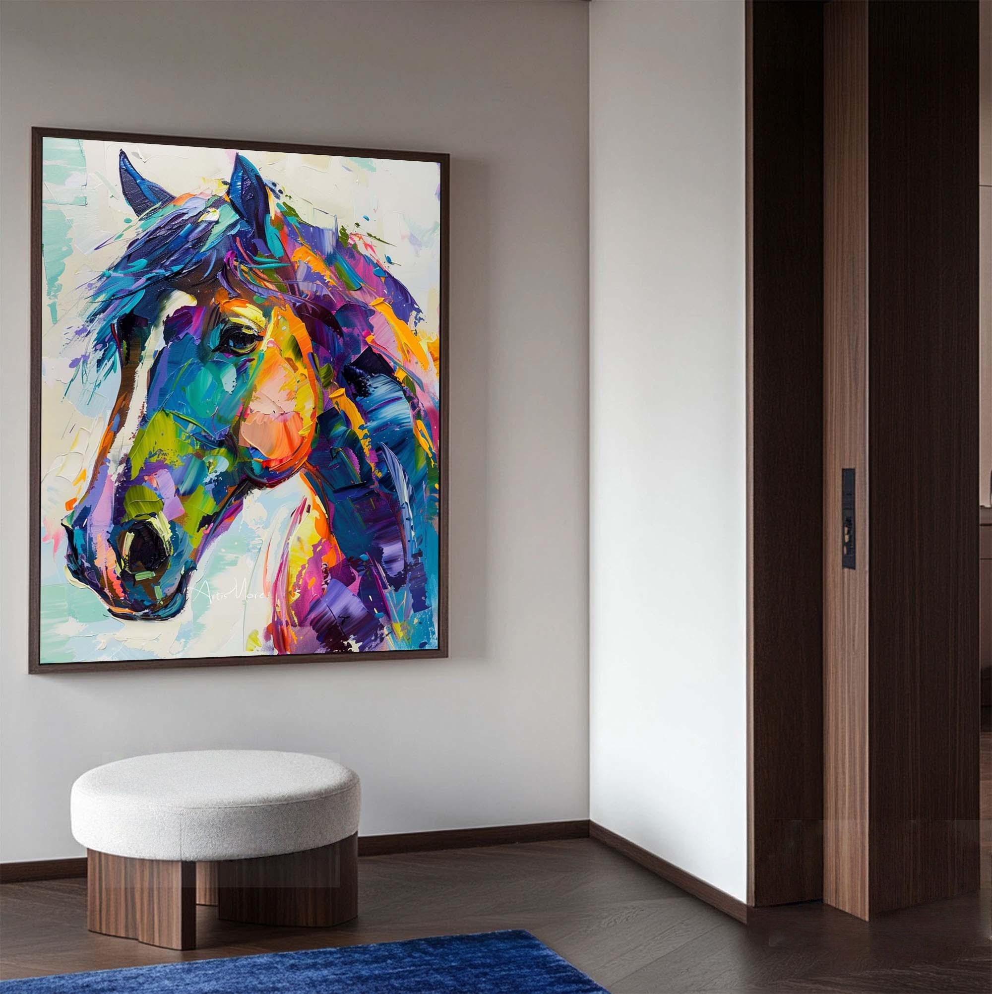 Soul Spectrum – Abstract Colorful Horse Portrait
