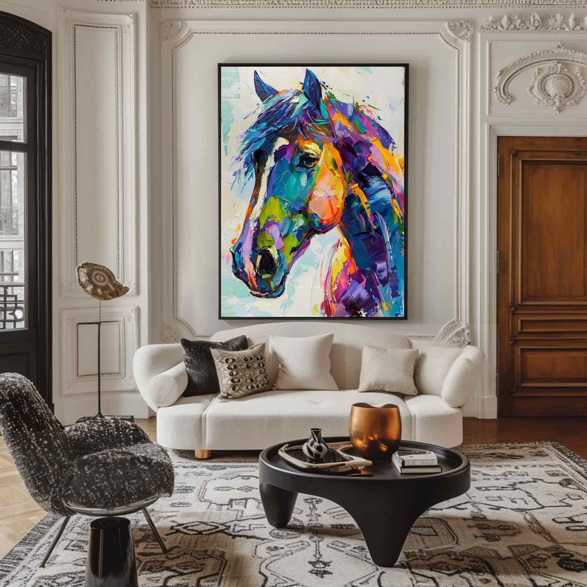 Soul Spectrum – Abstract Colorful Horse Portrait