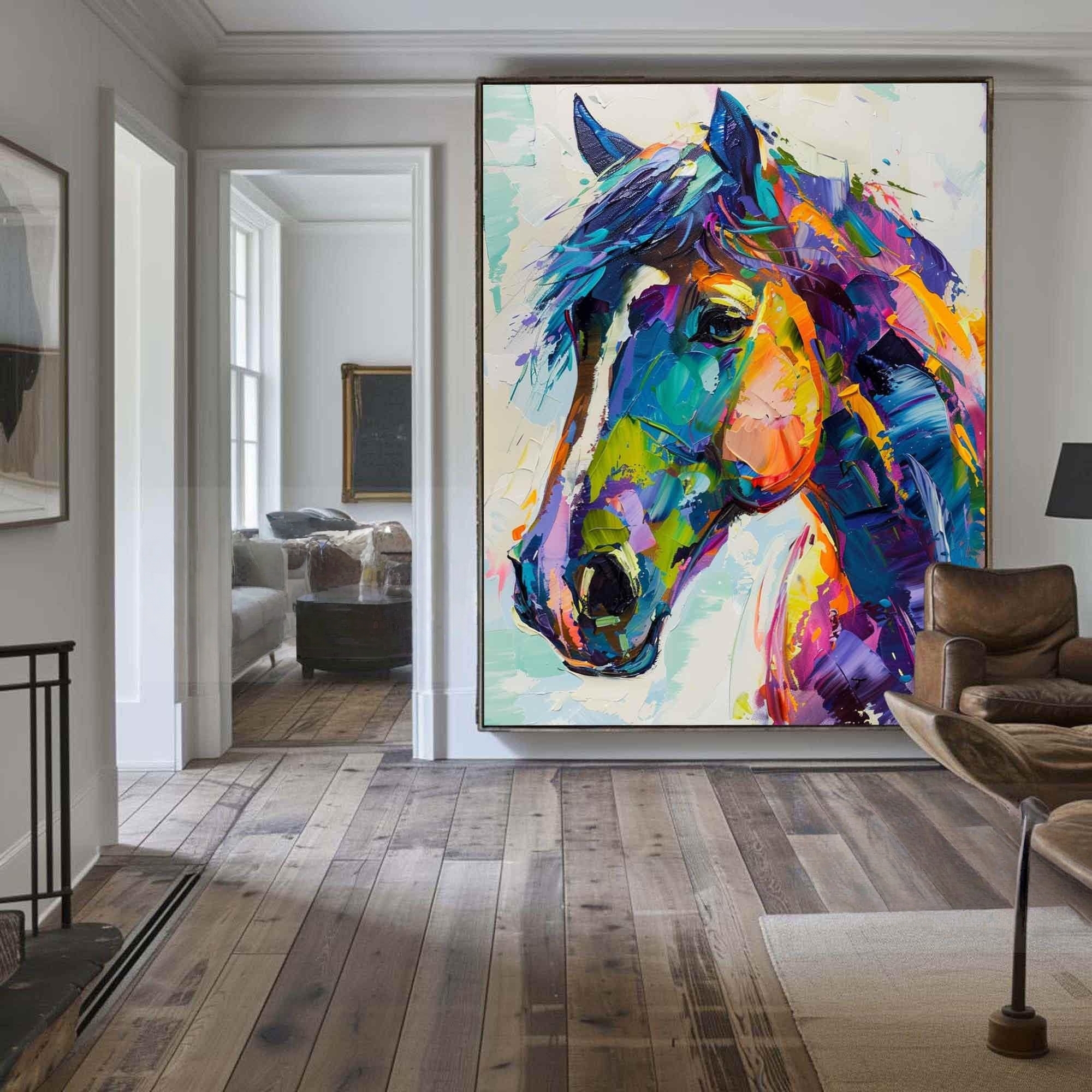 Soul Spectrum – Abstract Colorful Horse Portrait