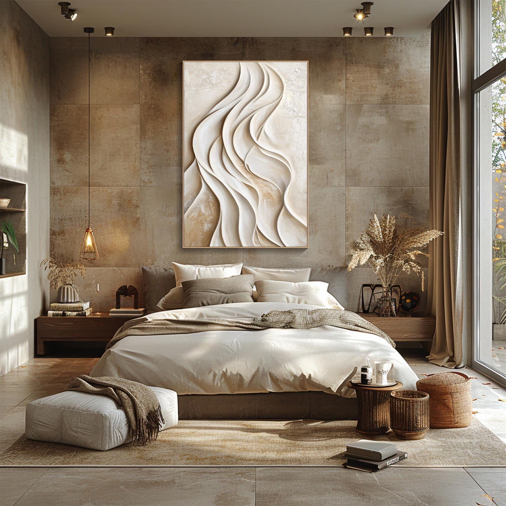 Drawn by Gravity – Wabi-Sabi Textured Abstract Wall Art