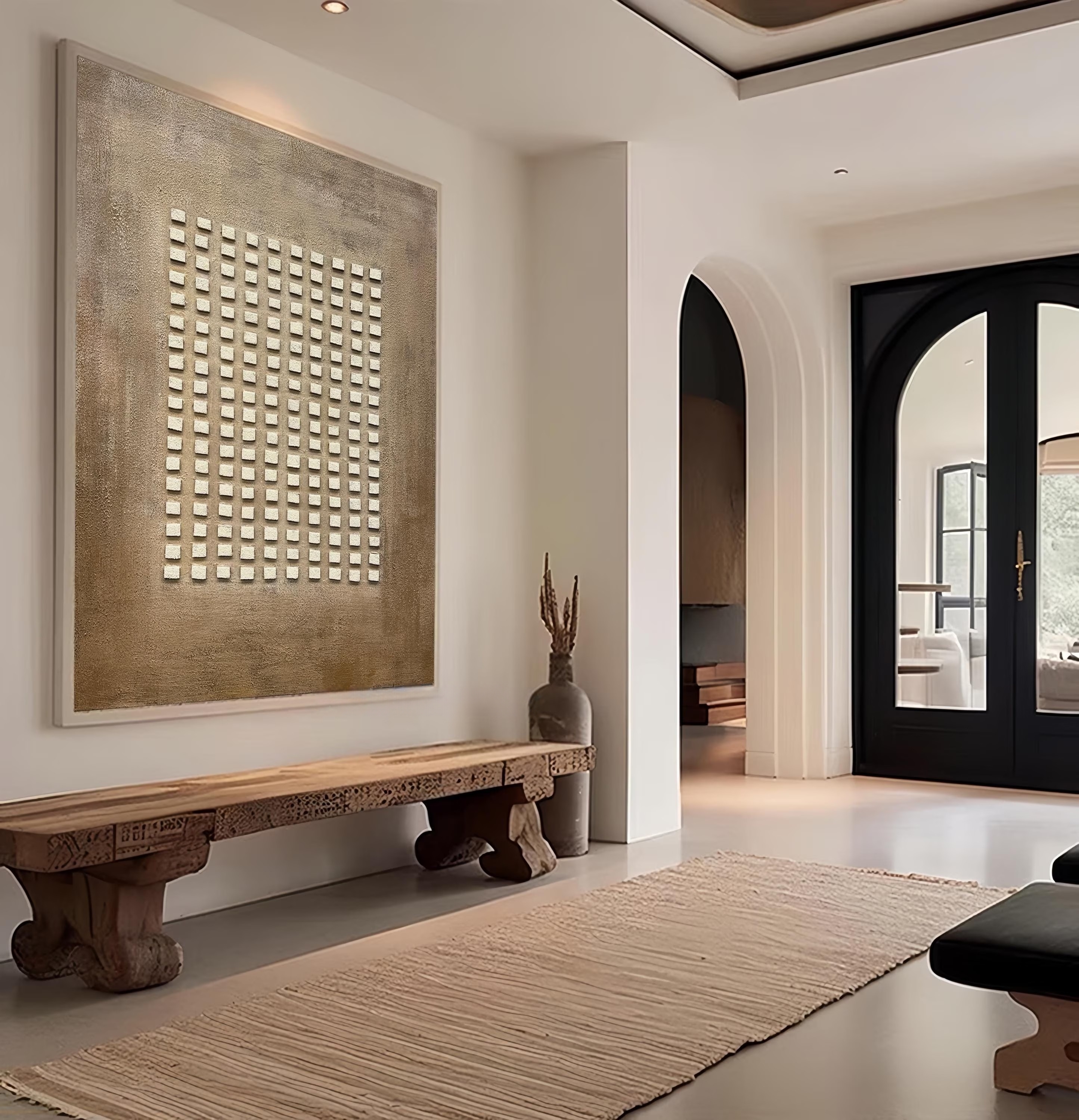 Measured Silence – Wabi-Sabi Textured Abstract Wall Art