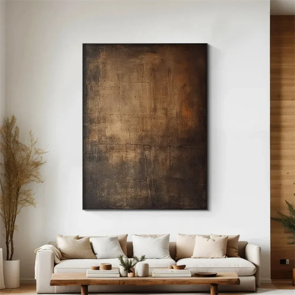 Grounded Still – Large Textured Abstract Wall Art for Modern Living Spaces