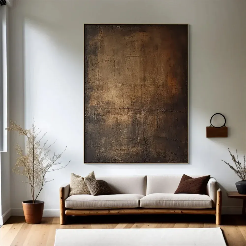 Grounded Still – Large Textured Abstract Wall Art for Modern Living Spaces