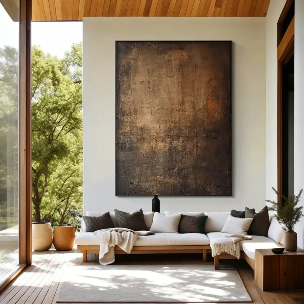 Grounded Still – Large Textured Abstract Wall Art for Modern Living Spaces
