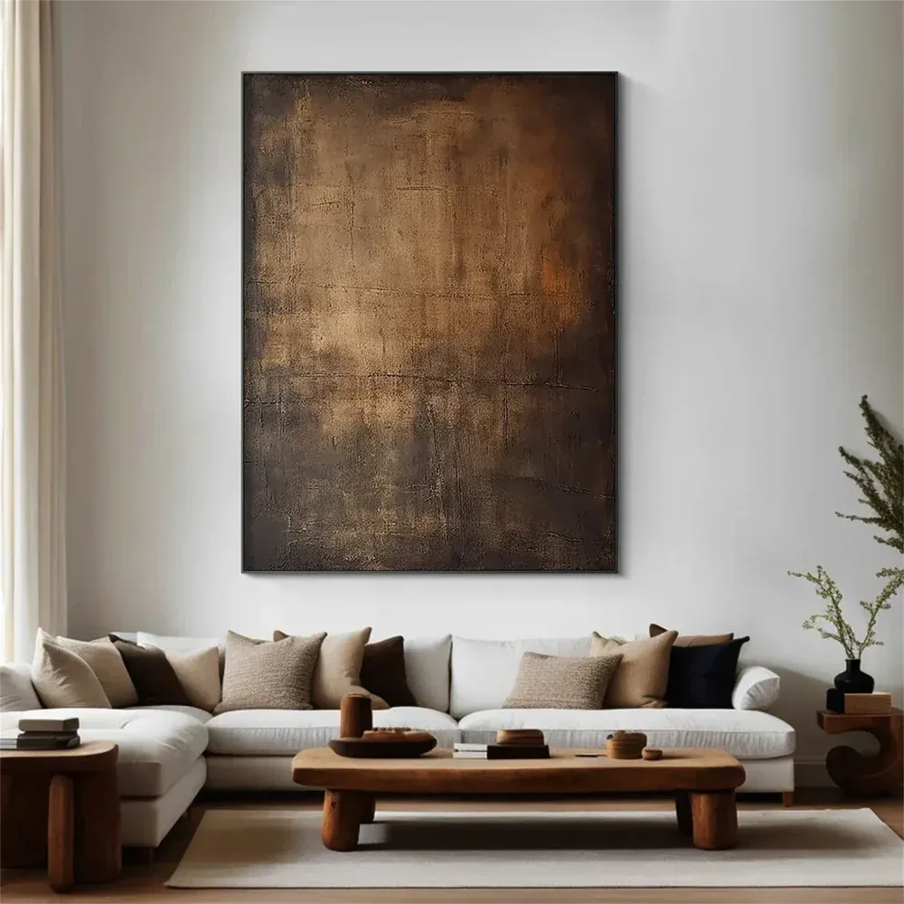 Grounded Still – Large Textured Abstract Wall Art for Modern Living Spaces