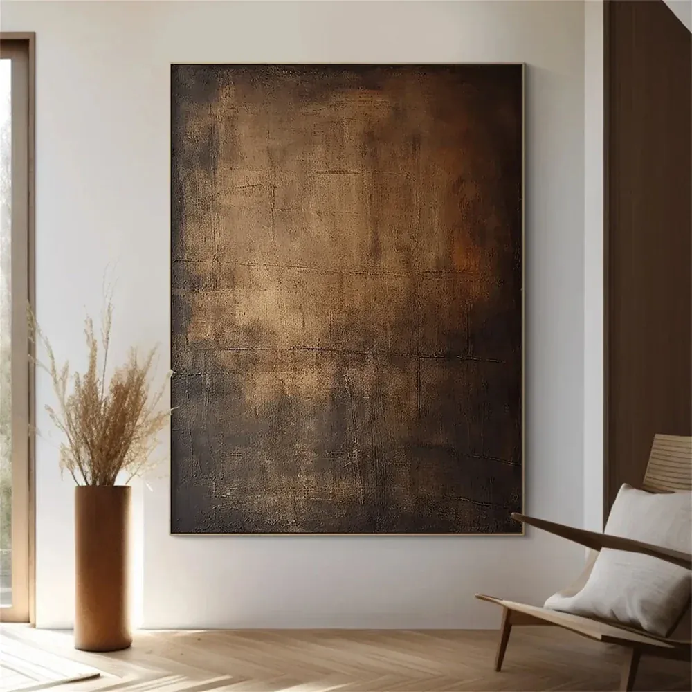 Grounded Still – Large Textured Abstract Wall Art for Modern Living Spaces