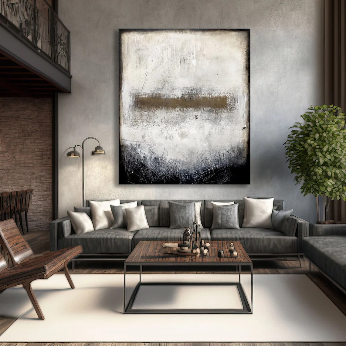 Bounded Silence – Minimalist Textured Abstract Oil Painting