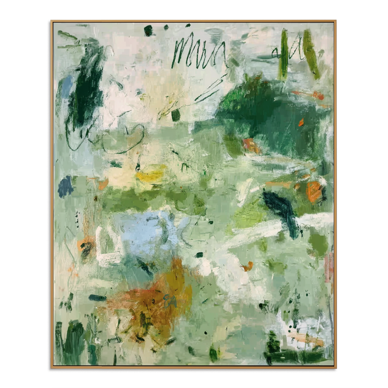 Emerald Whisper – Large Textured Abstract Wall Art