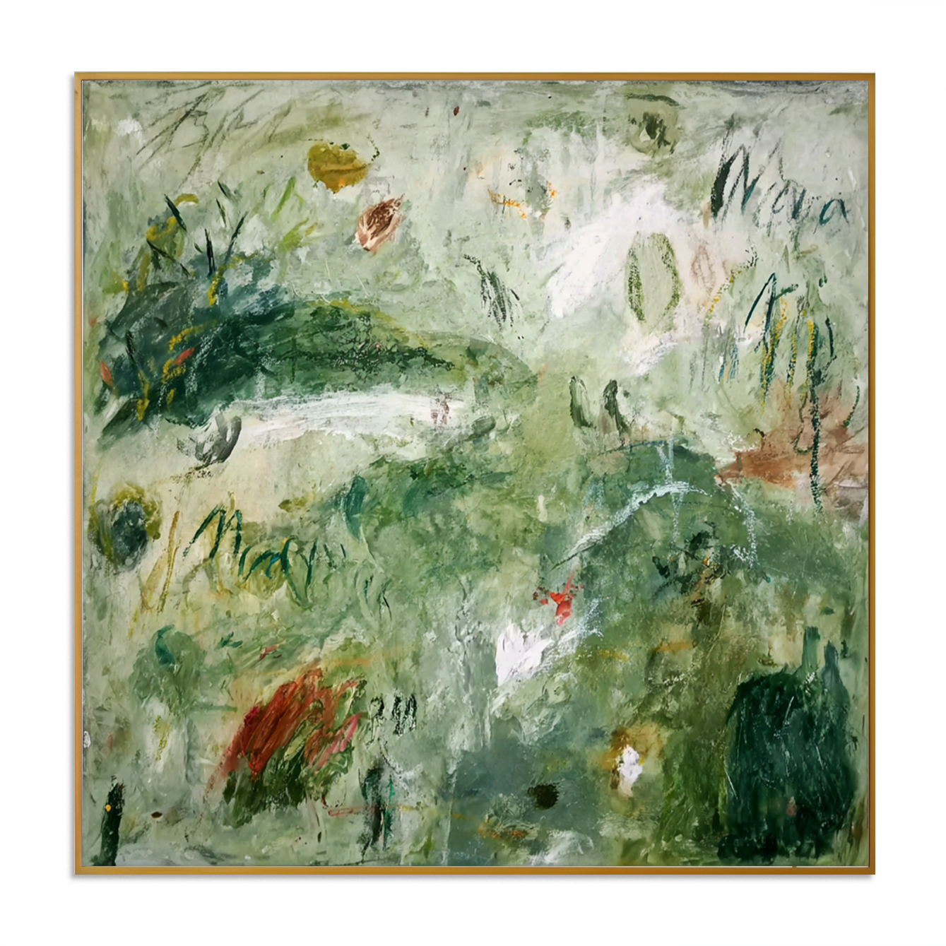 Moss Reverie – Large Textured Abstract Landscape Wall Art