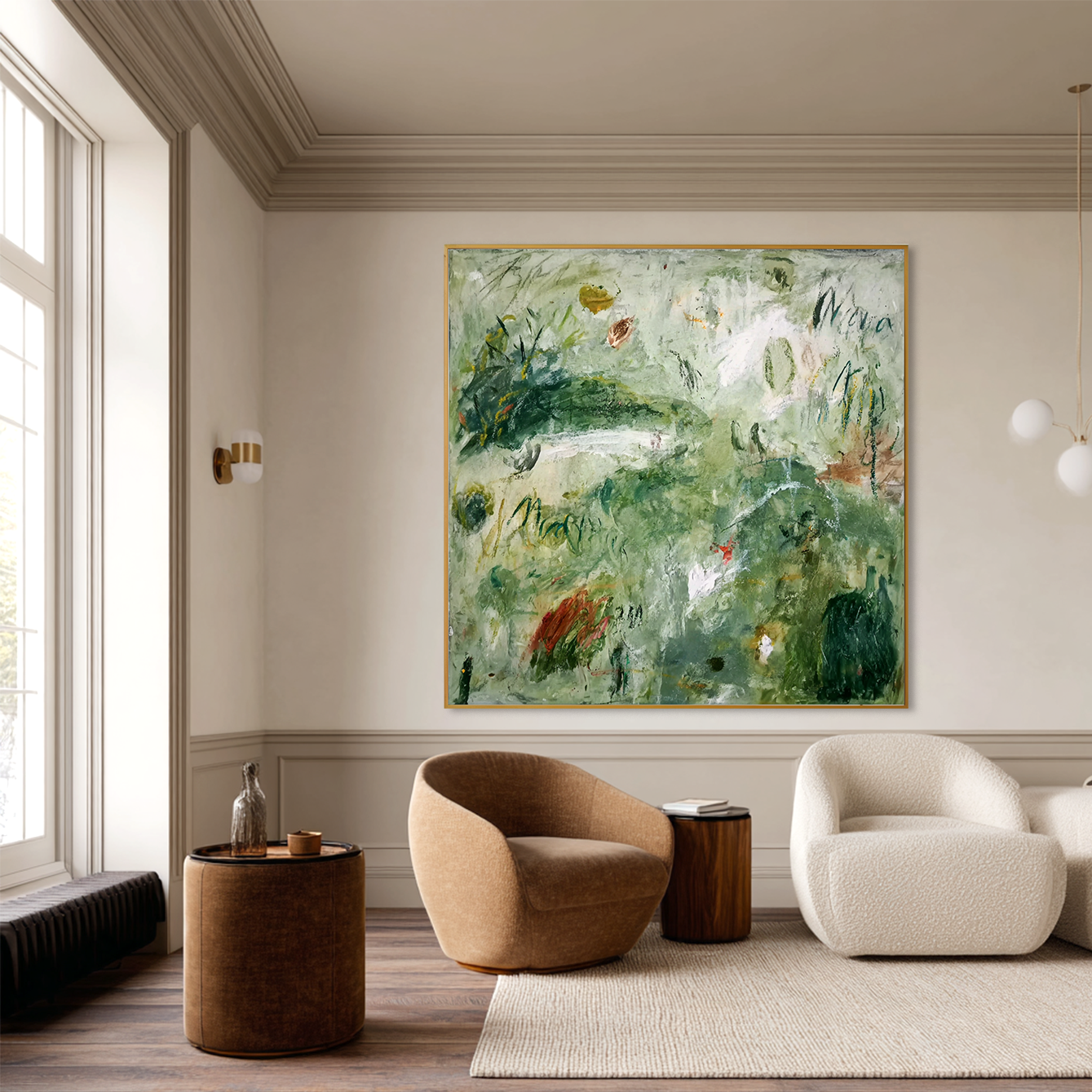 Moss Reverie – Large Textured Abstract Landscape Wall Art