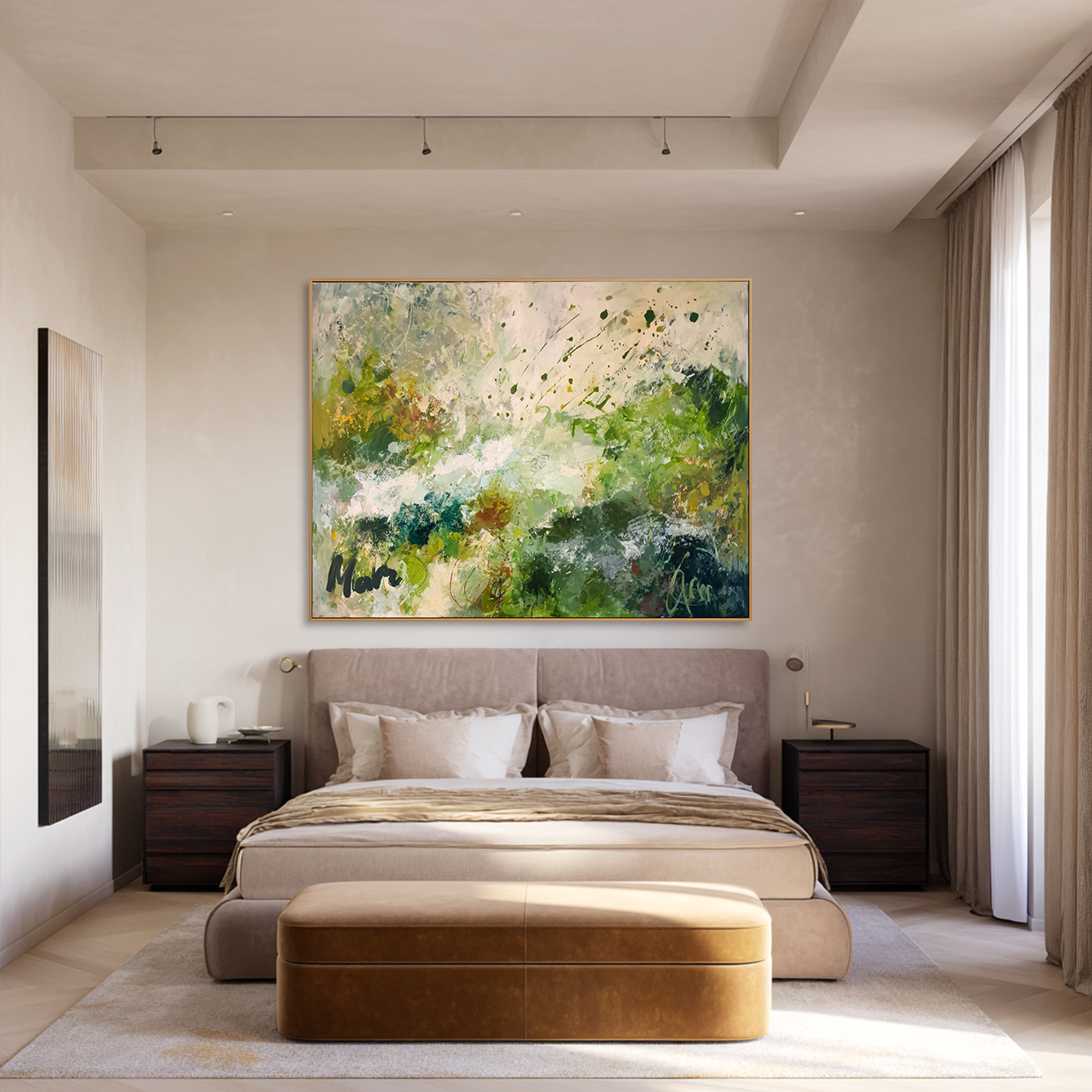 Wild Verdancy – Large Textured Abstract Landscape Wall Art