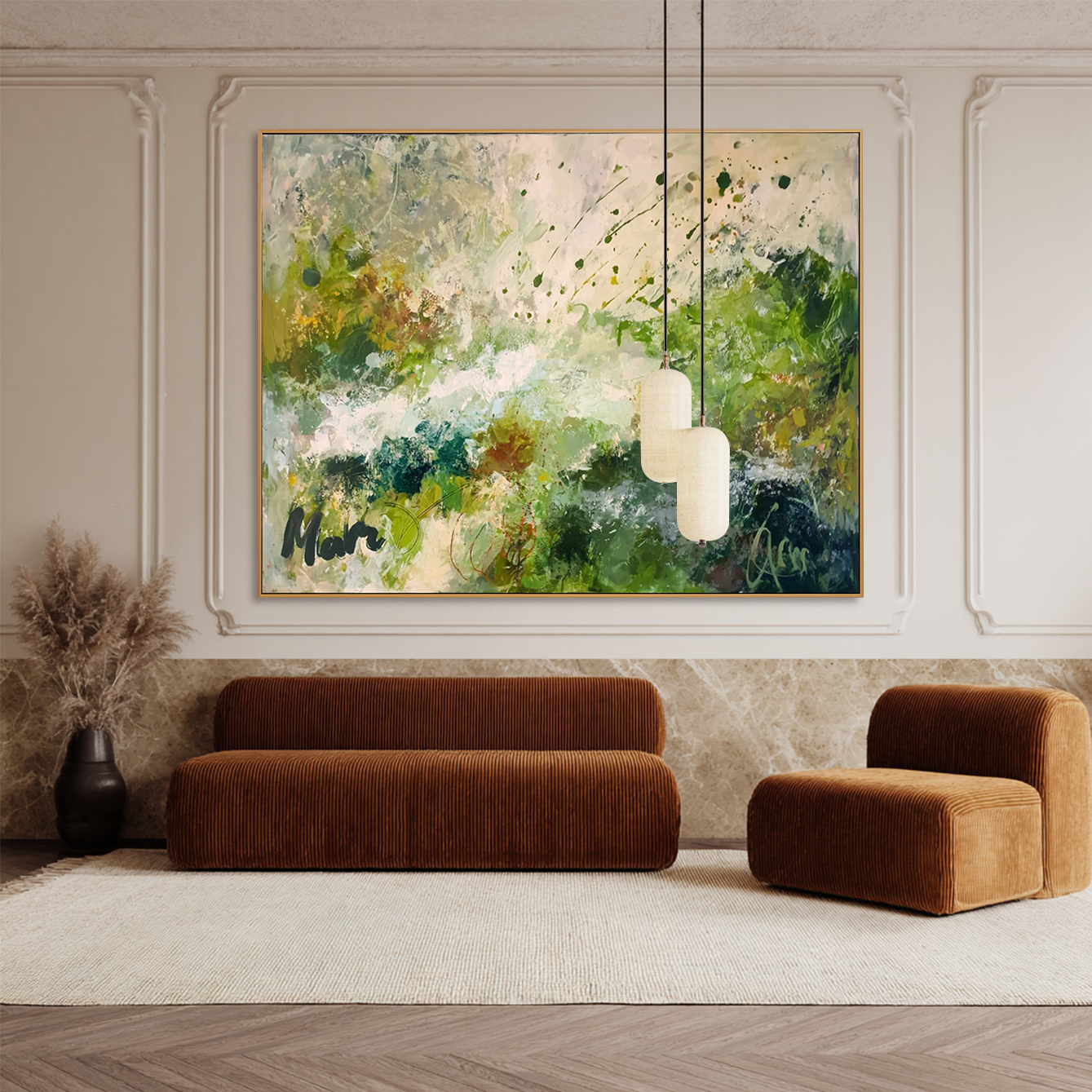 Wild Verdancy – Large Textured Abstract Landscape Wall Art