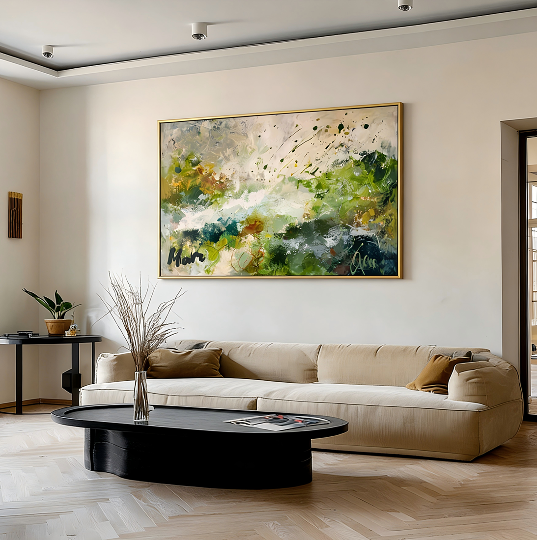 Wild Verdancy – Large Textured Abstract Landscape Wall Art