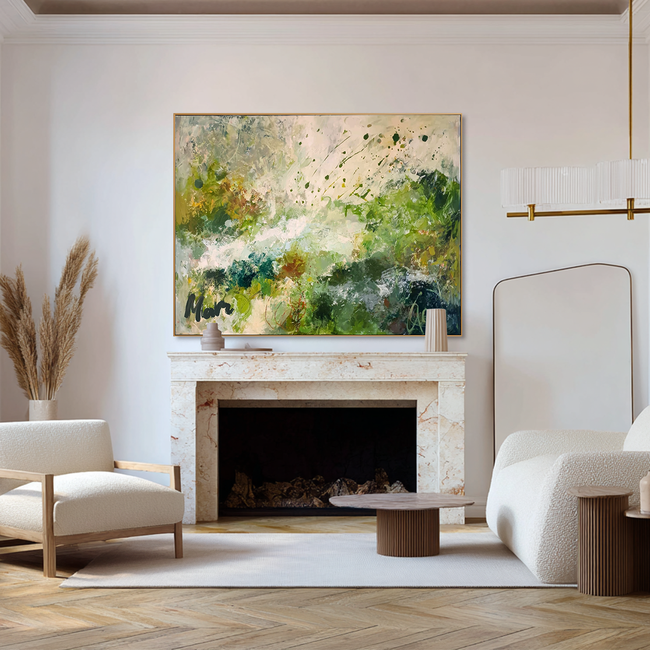 Wild Verdancy – Large Textured Abstract Landscape Wall Art