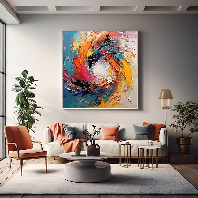 Pink Poppy Flower Oil Painting Handmade Flower Wall Art