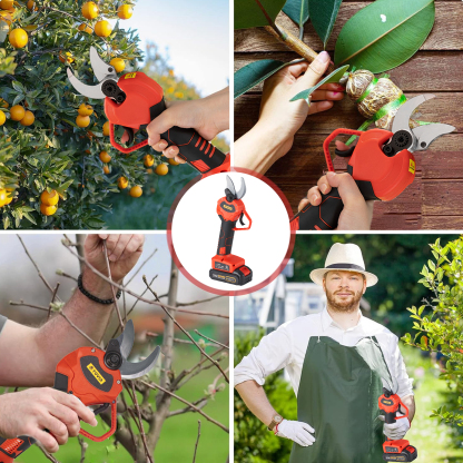 T TOVIA Cordless Pruning Shears, Cordless Tree Pruner with 2 Pack Rechargeable Battery, SK5 Blades, 1.2 Inch Cutting Diameter for Gardening (21V pruner)-T TOVIA Offical Online Store