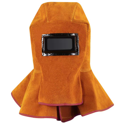 T TOVIA Leather Welder Hood Full Protection Welding Mask, Welding Gloves 12.6 Inch for Welding Workplace, Gardening and Fireplace