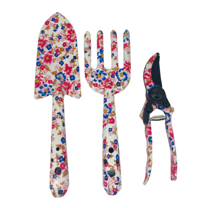 T TOVIA Outdoor tools floral print texture small garden tools three-piece set printed shovel garden flowers and gardening tools-T TOVIA Offical Online Store