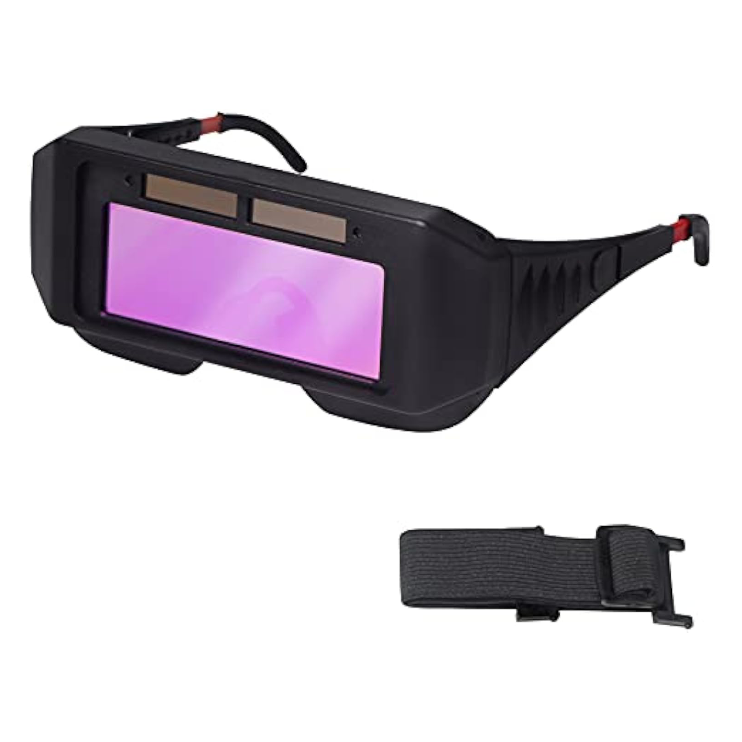 T TOVIA LCD Welder Glasses Safety Protective Solar Powered Auto Darkening Welding Goggles with Adjustable Shade, 2 Sensors Welder Glasses for TIG MIG MMA Plasma