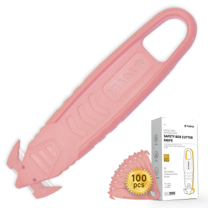 T TOVIA Safety Utility Cutter and Package Opener with Recessed Concealed Stainless Steel Blade for Household, Workshop & Warehouse-T TOVIA Offical Online Store