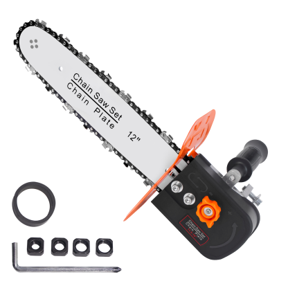 T TOVIA 12 Inch Chainsaw Attachment for Angle Grinder, Electric Chain Saw Converter Accessories for Wood Cutting Applicable Angle Grinder 5/8”-11 Thread