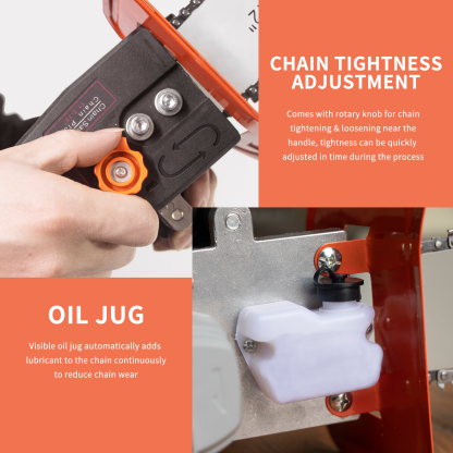 T TOVIA 12 Inch Chainsaw Attachment for Angle Grinder, Electric Chain Saw Converter Accessories for Wood Cutting Applicable Angle Grinder 5/8”-11 Thread