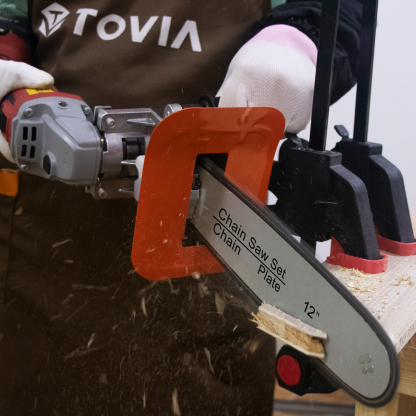 T TOVIA 12 Inch Chainsaw Attachment for Angle Grinder, Electric Chain Saw Converter Accessories for Wood Cutting Applicable Angle Grinder 5/8”-11 Thread