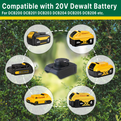 T TOVIA Battery Convert Adapter for Dewalt 20V LXT Li-Lon Battery to Li-Lon Battery 16.8V, 21V and 25V Electric Pruning Shears and Mini Chainsaw-T TOVIA Offical Online Store