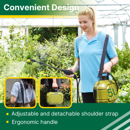 T TOVIA Battery Powered Sprayer Wand, 23.6'' Electric Telescopic Watering Wand with 10Ft Hose & 3 Nozzles, USB Rechargeable & Portable Spray Wand for Gardening-T TOVIA Offical Online Store