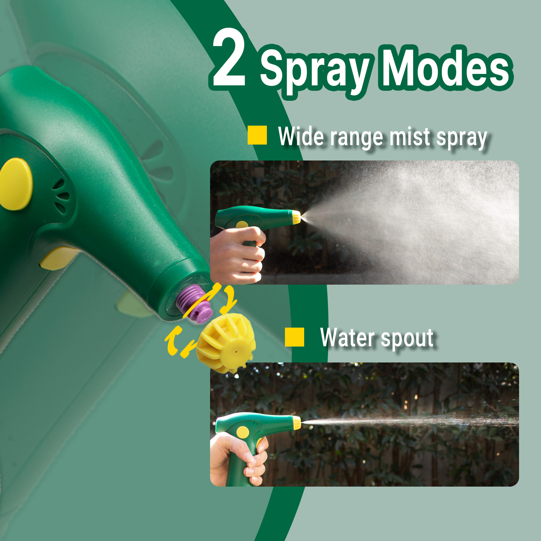 T TOVIA Plant Mister Spray Bottle for Indoor/Outdoor Plants, 1L Electric Garden Sprayer with Adjustable Nozzle, Battery Powered Sprayer for Cleaning, Gardening & Fertilizing-T TOVIA Offical Online Store