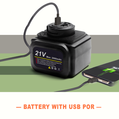 T TOVIA 21V-2.0Ah Li-Ion Battery Large Capacity Discharge Rechargeable Battery for Cordless Electric Tools Leaf Blower Electric Hedge Trimmer Applicable Model GPS51-B2130, GPS52-B2132-T TOVIA Offical Online Store