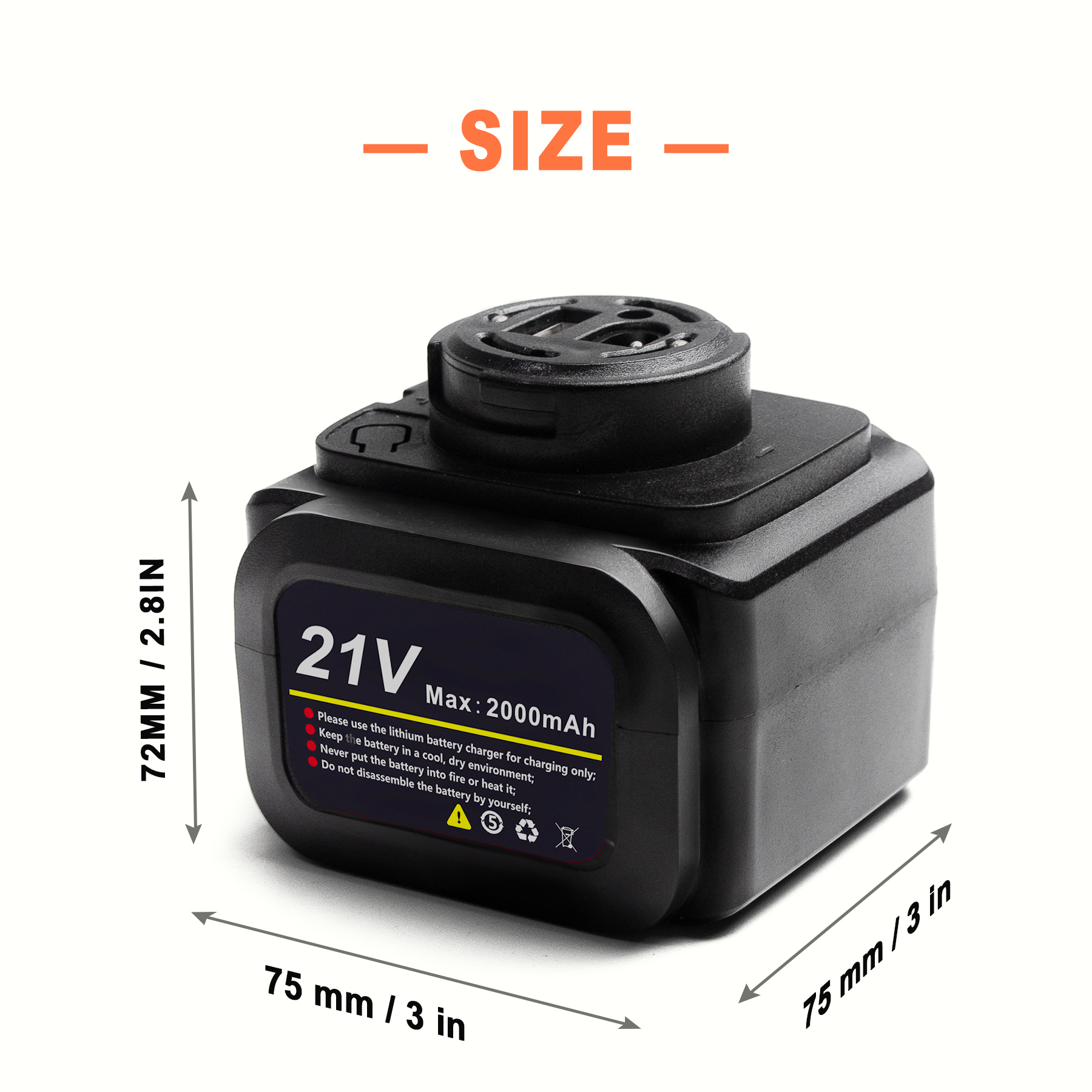 T TOVIA 21V-2.0Ah Li-Ion Battery Large Capacity Discharge Rechargeable Battery for Cordless Electric Tools Leaf Blower Electric Hedge Trimmer Applicable Model GPS51-B2130, GPS52-B2132-T TOVIA Offical Online Store