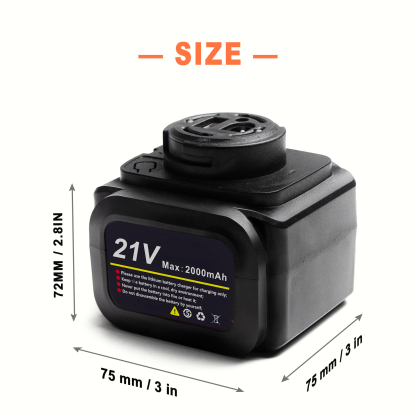 T TOVIA 21V-2.0Ah Li-Ion Battery Large Capacity Discharge Rechargeable Battery for Cordless Electric Tools Leaf Blower Electric Hedge Trimmer Applicable Model GPS51-B2130, GPS52-B2132-T TOVIA Offical Online Store