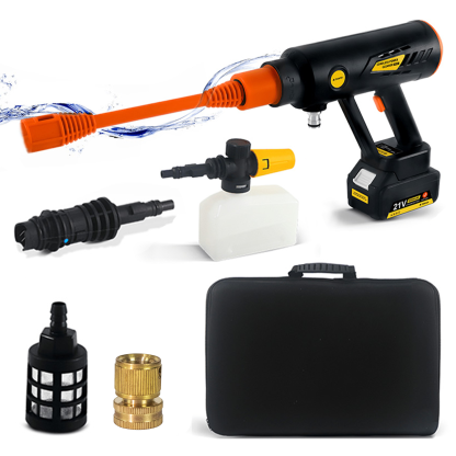 T TOVIA Cordless Pressure Washer Gun, 870PSI Electric Washer Kit, Portable Power Cleaner with 6-in-1 and 0-180°Adjustable Nozzle, Waterproof Battery for Washing Cars Patio Fence Watering Plants-T TOVIA Offical Online Store