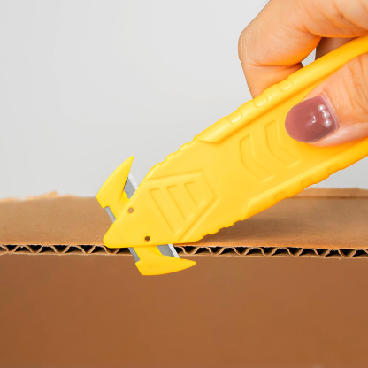 T TOVIA Safety Utility Cutter and Package Opener with Recessed Concealed Stainless Steel Blade for Household, Workshop & Warehouse-T TOVIA Offical Online Store