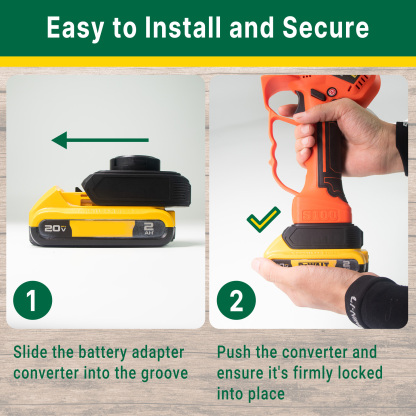 T TOVIA Battery Convert Adapter for Dewalt 20V LXT Li-Lon Battery to Li-Lon Battery 16.8V, 21V and 25V Electric Pruning Shears and Mini Chainsaw-T TOVIA Offical Online Store